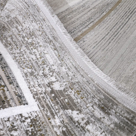Milano Framed Abstract Neutral Area Rug