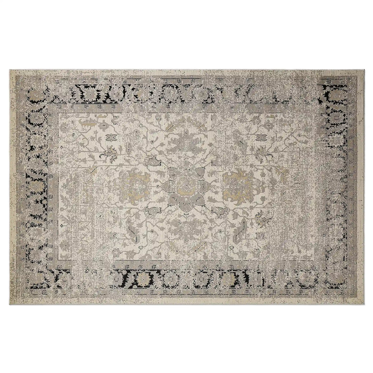 Chaoyang Framed Abstract Border Neutral Area Rug