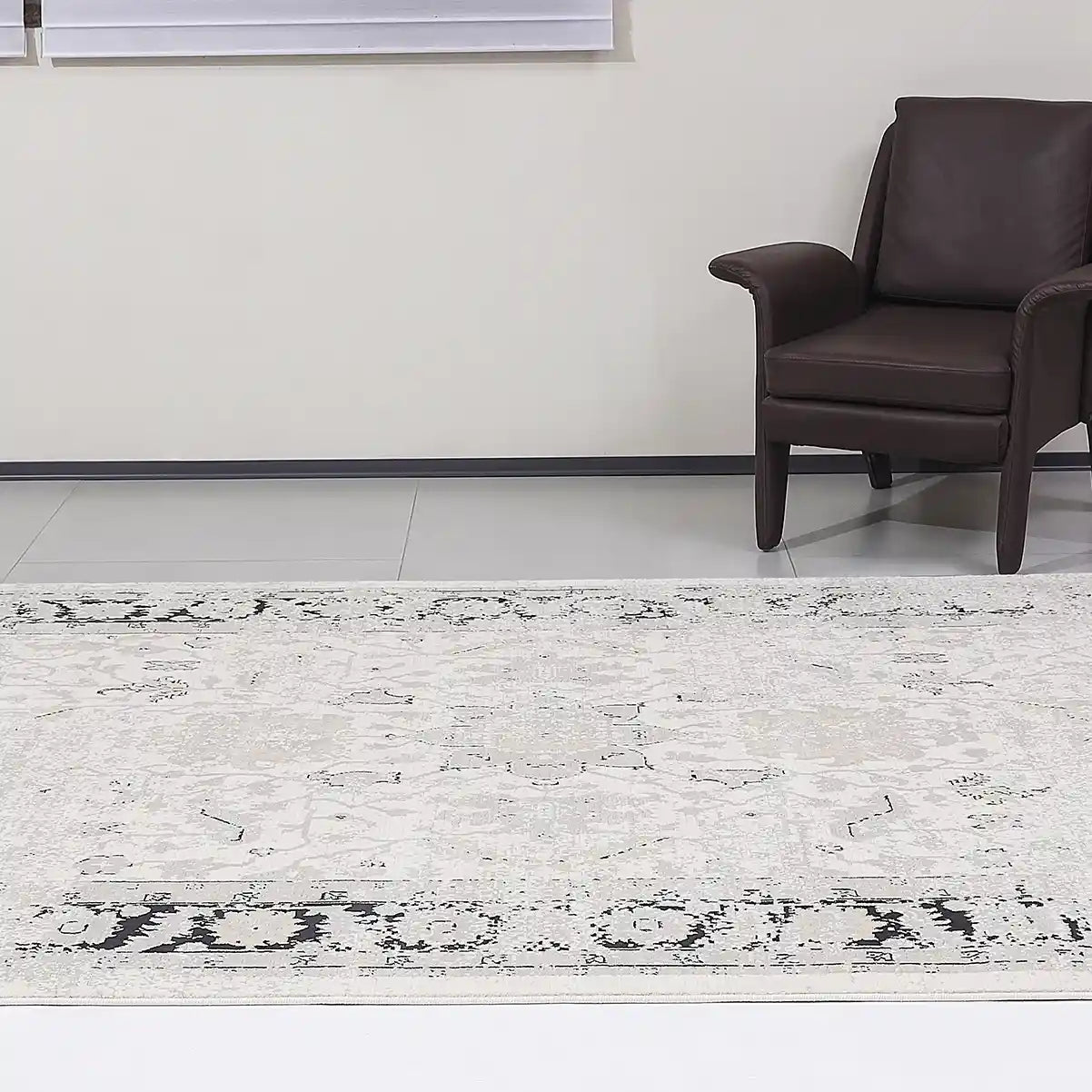 Chaoyang Framed Abstract Border Neutral Area Rug