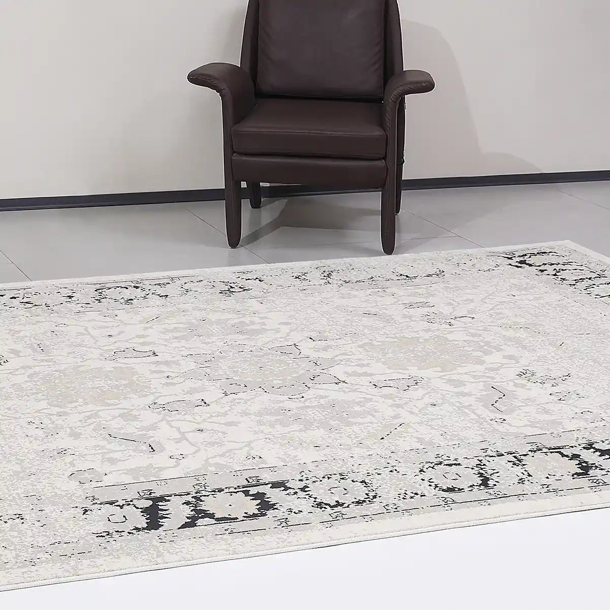 Chaoyang Framed Abstract Border Neutral Area Rug