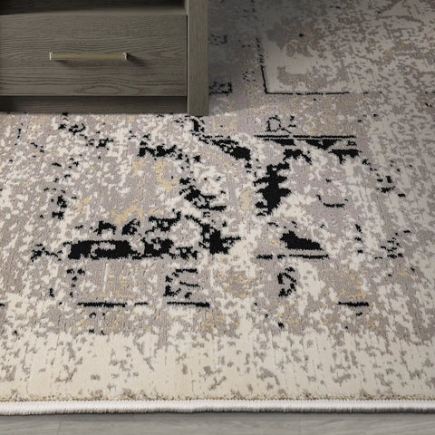Chaoyang Framed Abstract Border Neutral Area Rug