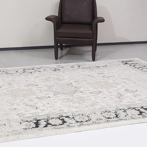 Chaoyang Framed Abstract Border Neutral Area Rug
