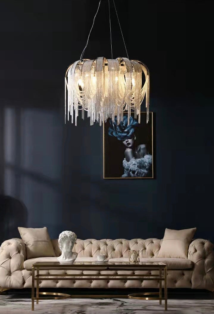 Alisa Luxury Chain Tassel Chandelier