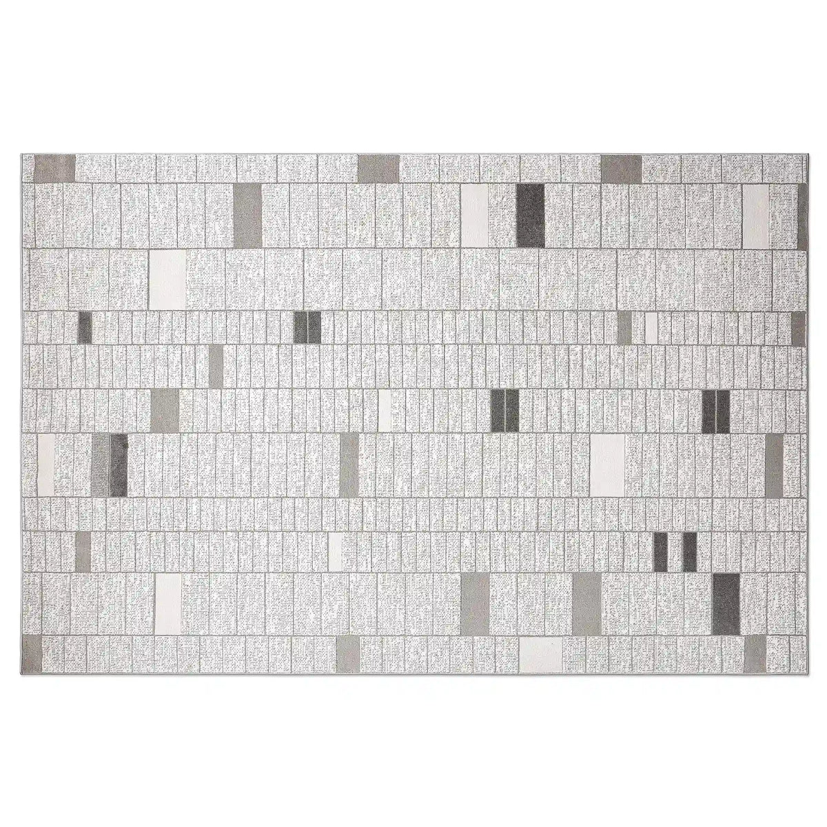Dianya Minimal Grid Design Neutral Area Rug