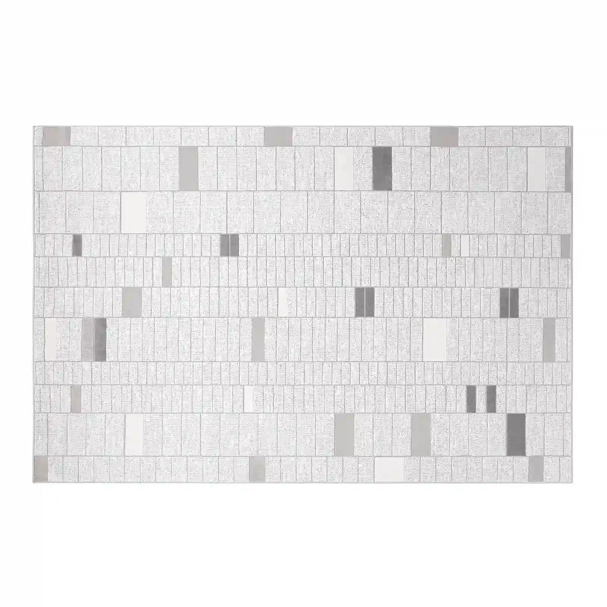 Dianya Minimal Grid Design Neutral Area Rug