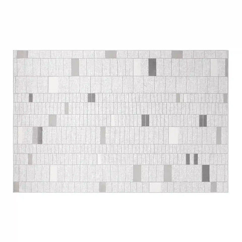 Dianya Minimal Grid Design Neutral Area Rug