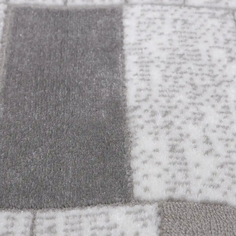 Dianya Minimal Grid Design Neutral Area Rug