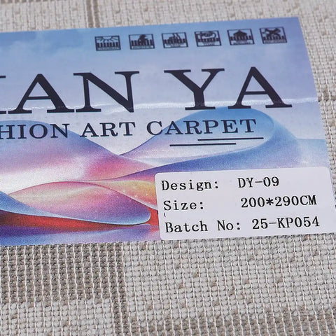 Dianya Minimal Grid Design Neutral Area Rug