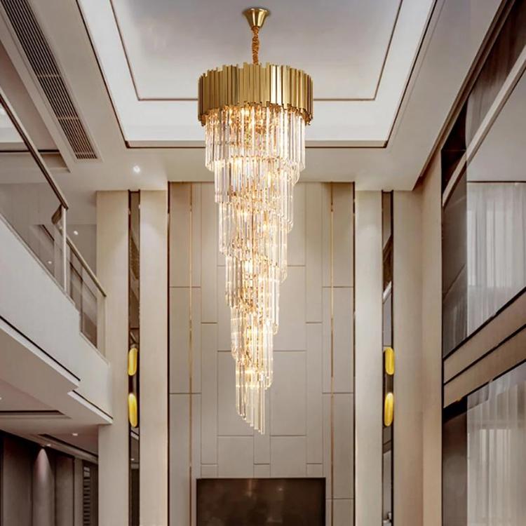 Housegent Elian Gillani 2-Story Crystal Chandelier