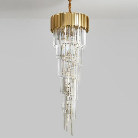 Housegent Elian Gillani 2-Story Crystal Chandelier