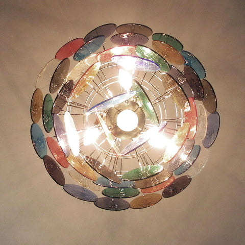 Vintage Murano 27.6″ Disks Chandelier