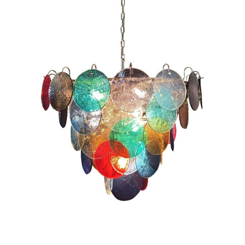 Vintage Murano 27.6″ Disks Chandelier