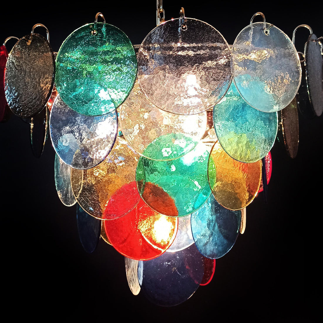 Vintage Murano 27.6″ Disks Chandelier