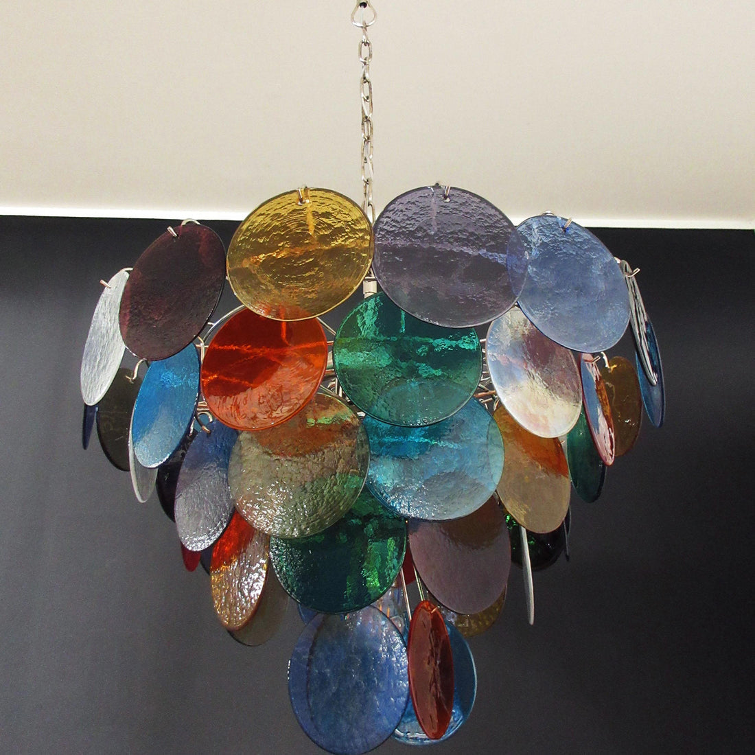 Vintage Murano 27.6″ Disks Chandelier