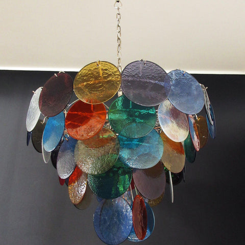 Vintage Murano 27.6″ Disks Chandelier