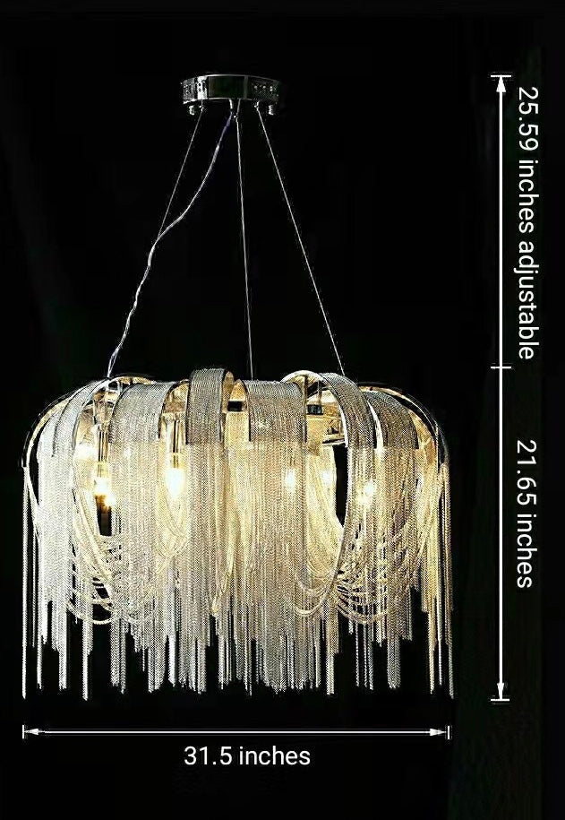 Alisa Luxury Chain Tassel Chandelier