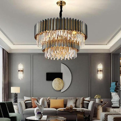 Housegent Flavian Double Tier Crystal Chandelier