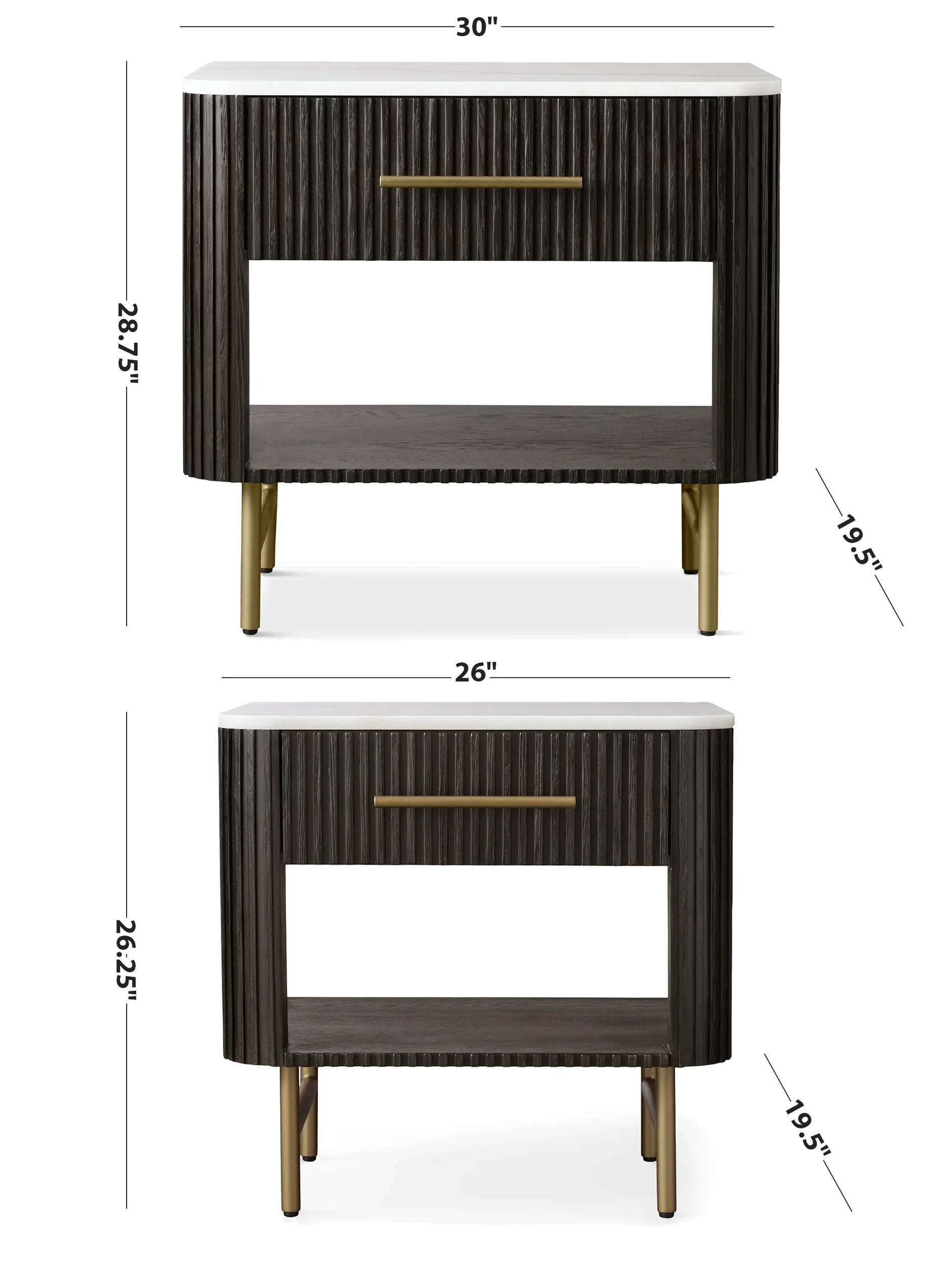 Housegent Finnley Open Nightstand