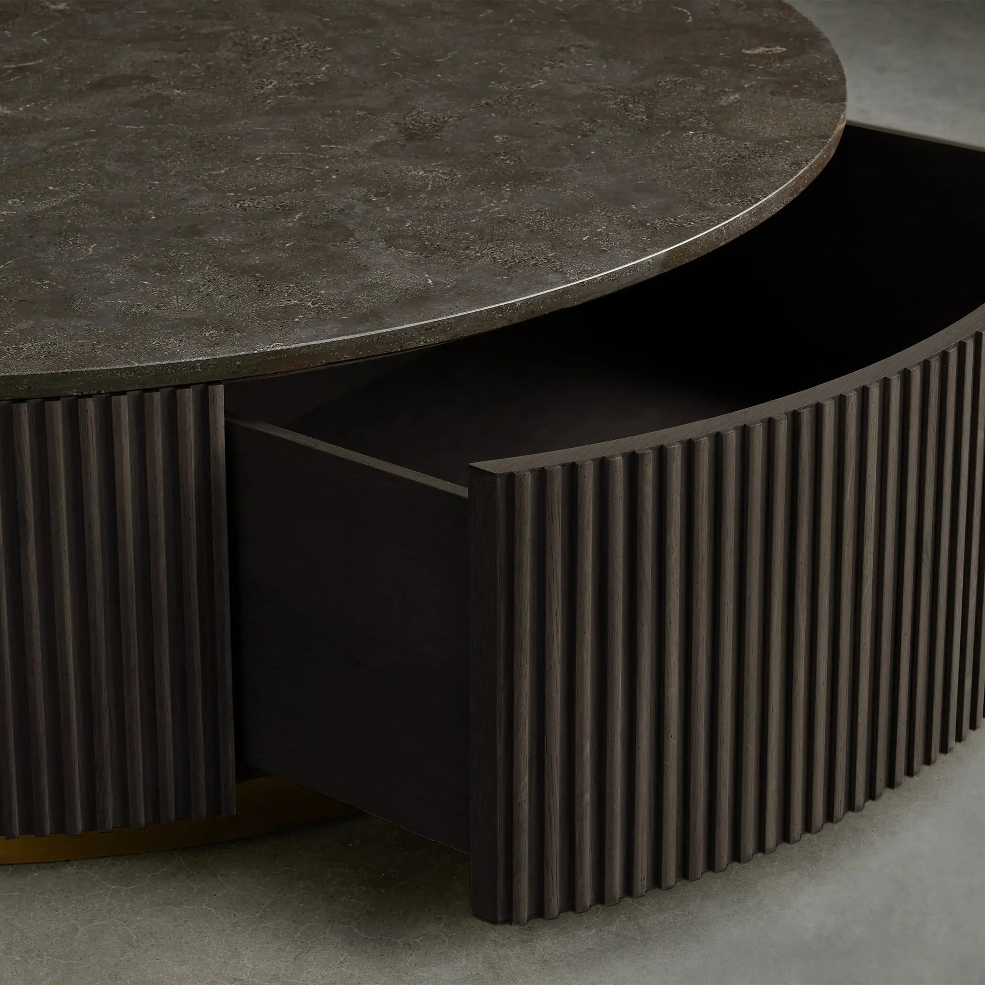 Finnley Round Storage Coffee Table