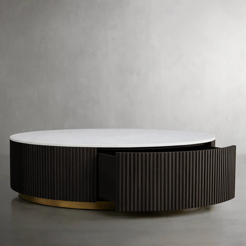 Finnley Round Storage Coffee Table