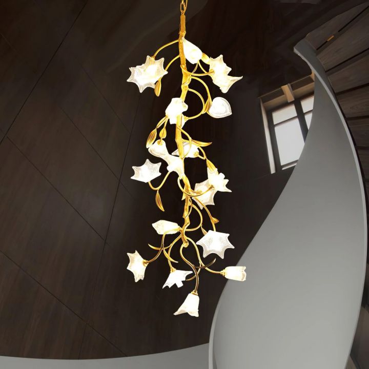 Flower Craftsman Glass Chandelier