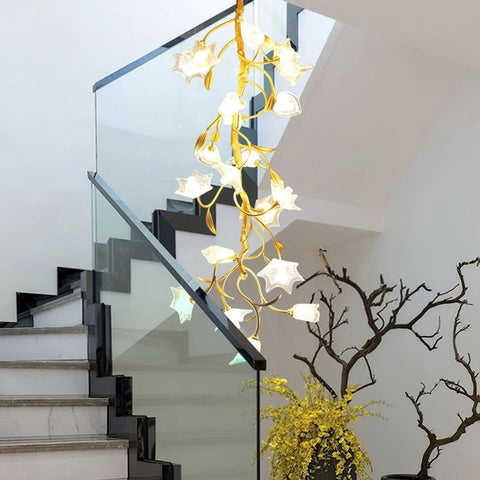 Flower Craftsman Glass Chandelier