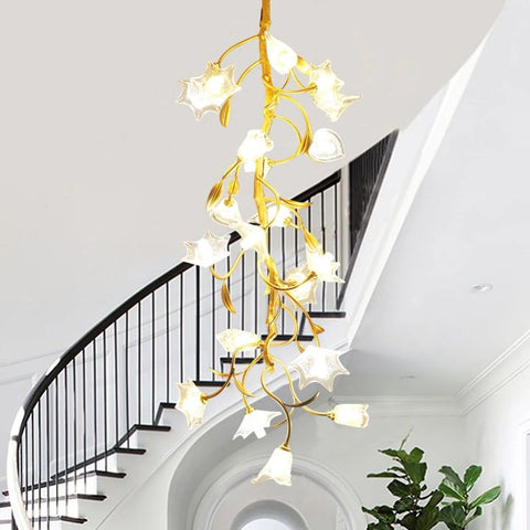 Flower Craftsman Glass Chandelier