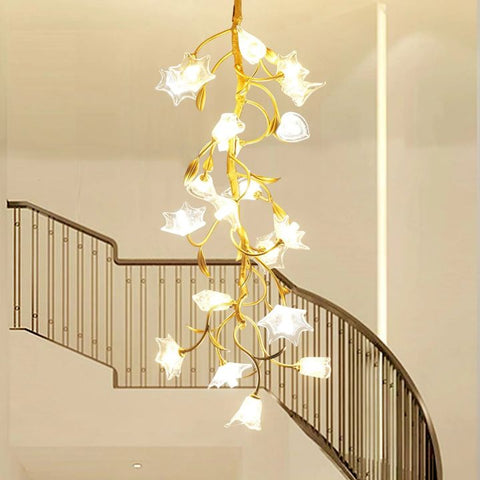 Flower Craftsman Glass Chandelier