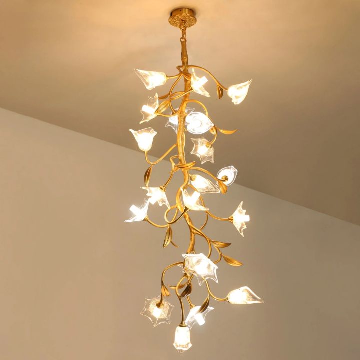 Flower Craftsman Glass Chandelier