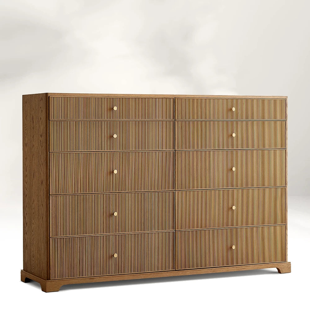 Genet Reeded 10-Drawer Dresser