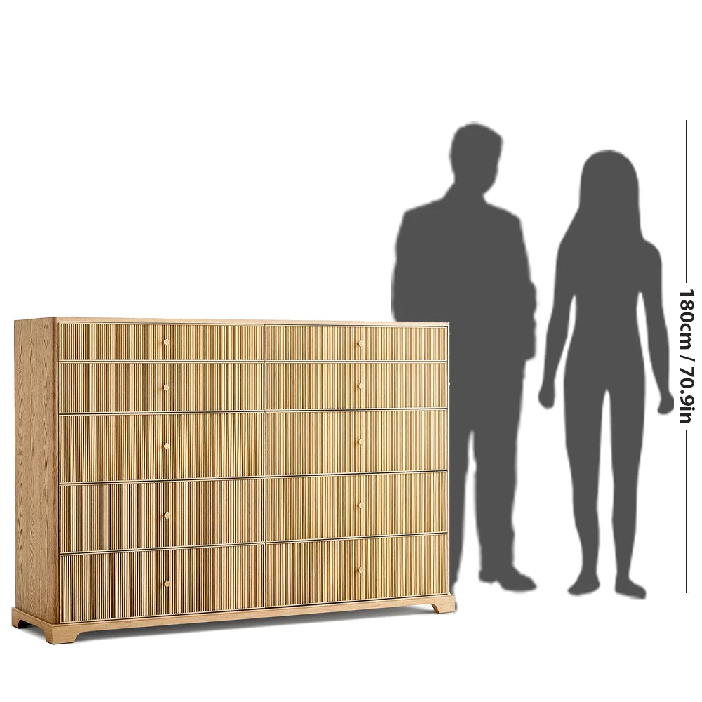 Genet Reeded 10-Drawer Dresser