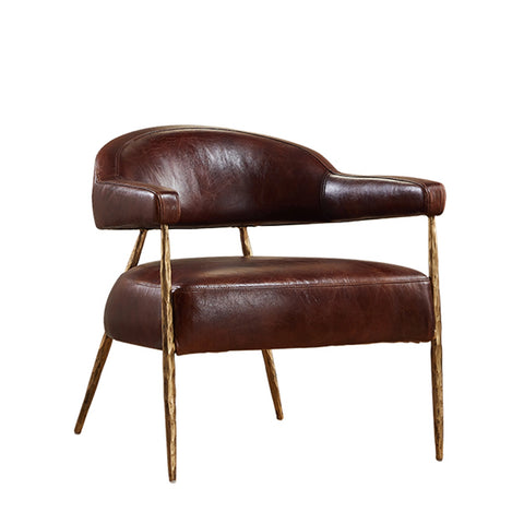 Giacometti semi-circular Leather Armchair