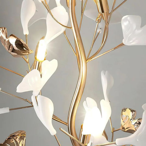 Ceramic Gingko Leaf Floor Lamp