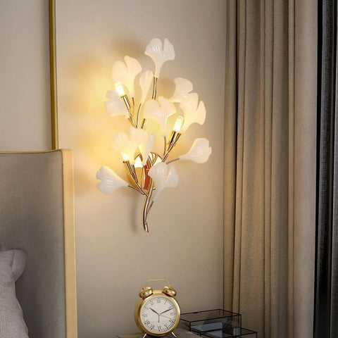 Ceramic Gingko Wall Lamp