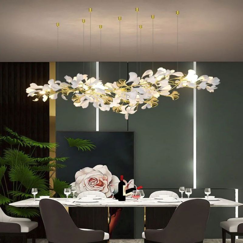 Ceramic Ginkgo D Branch Chandelier