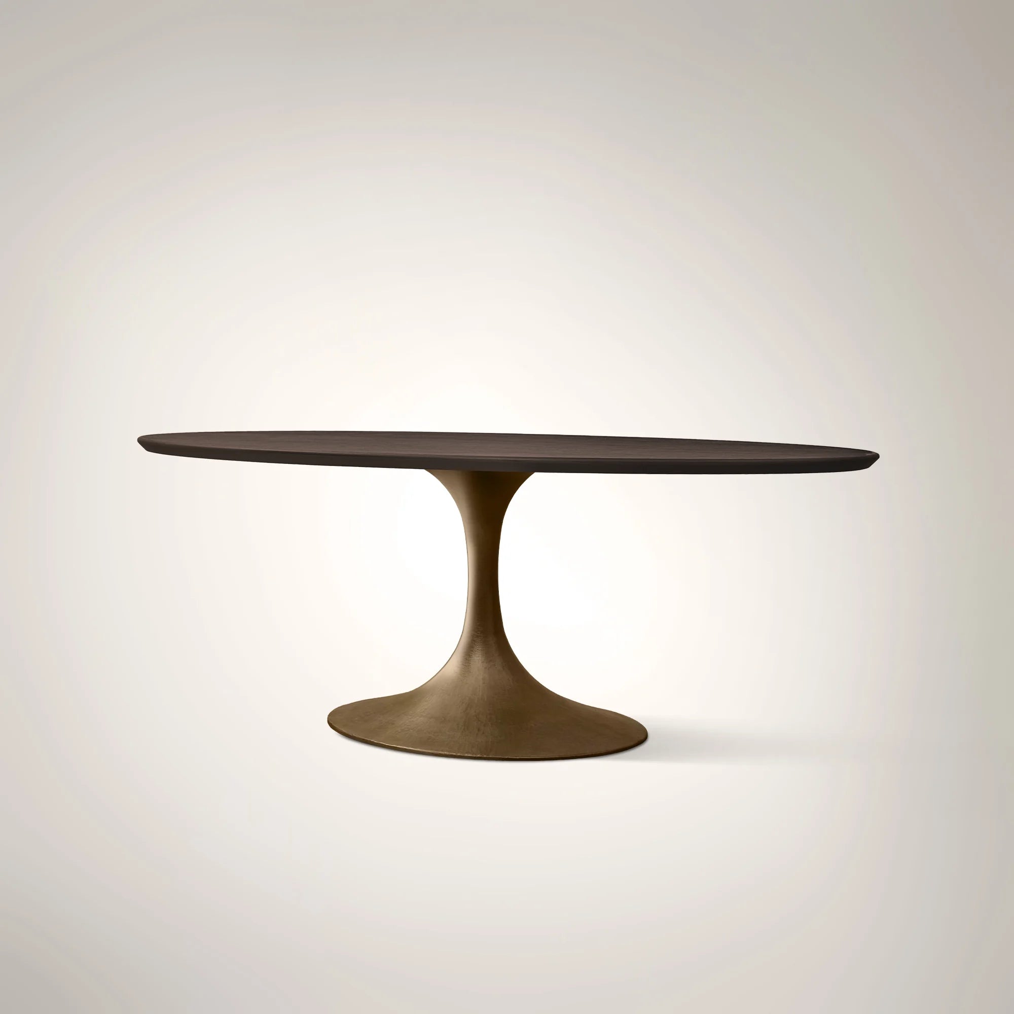 AVRA Oval Wood Dining Table with Oval Base