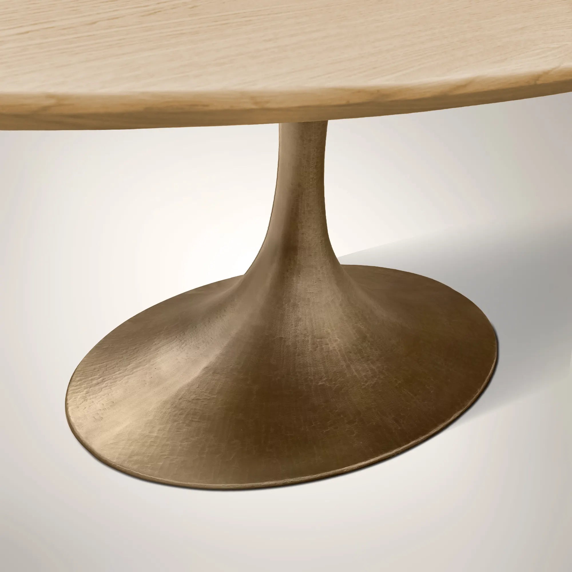 AVRA Oval Wood Dining Table with Oval Base