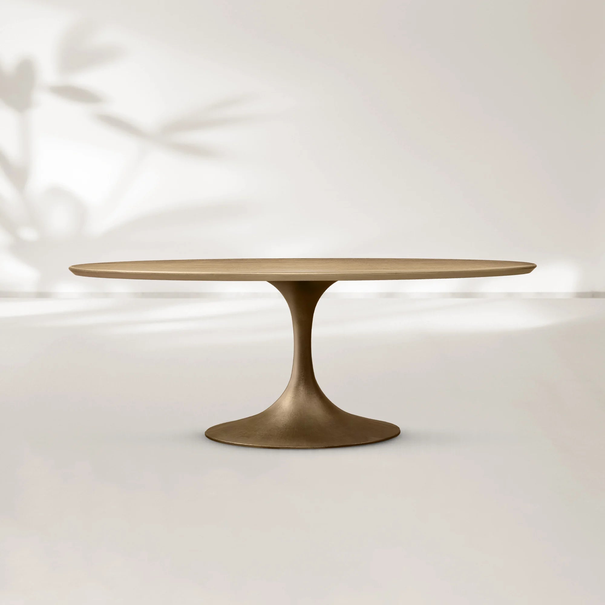 AVRA Oval Wood Dining Table with Oval Base