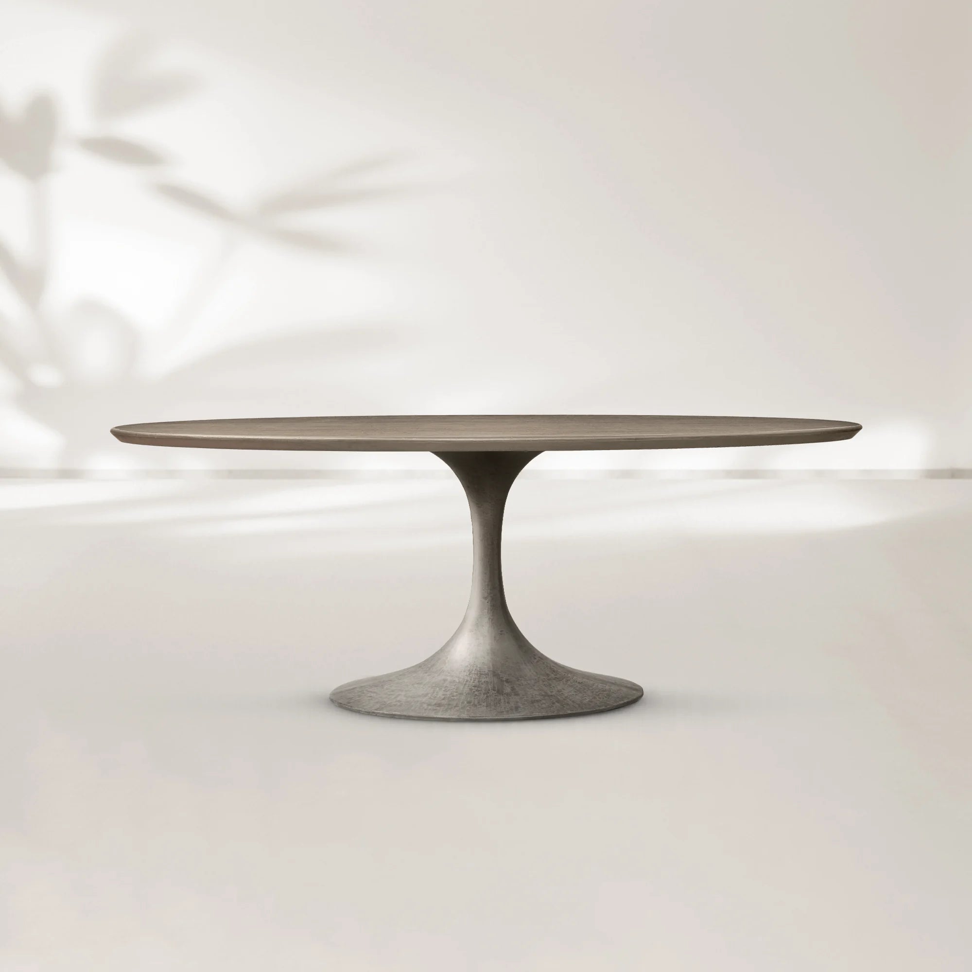 AVRA Oval Wood Dining Table with Oval Base