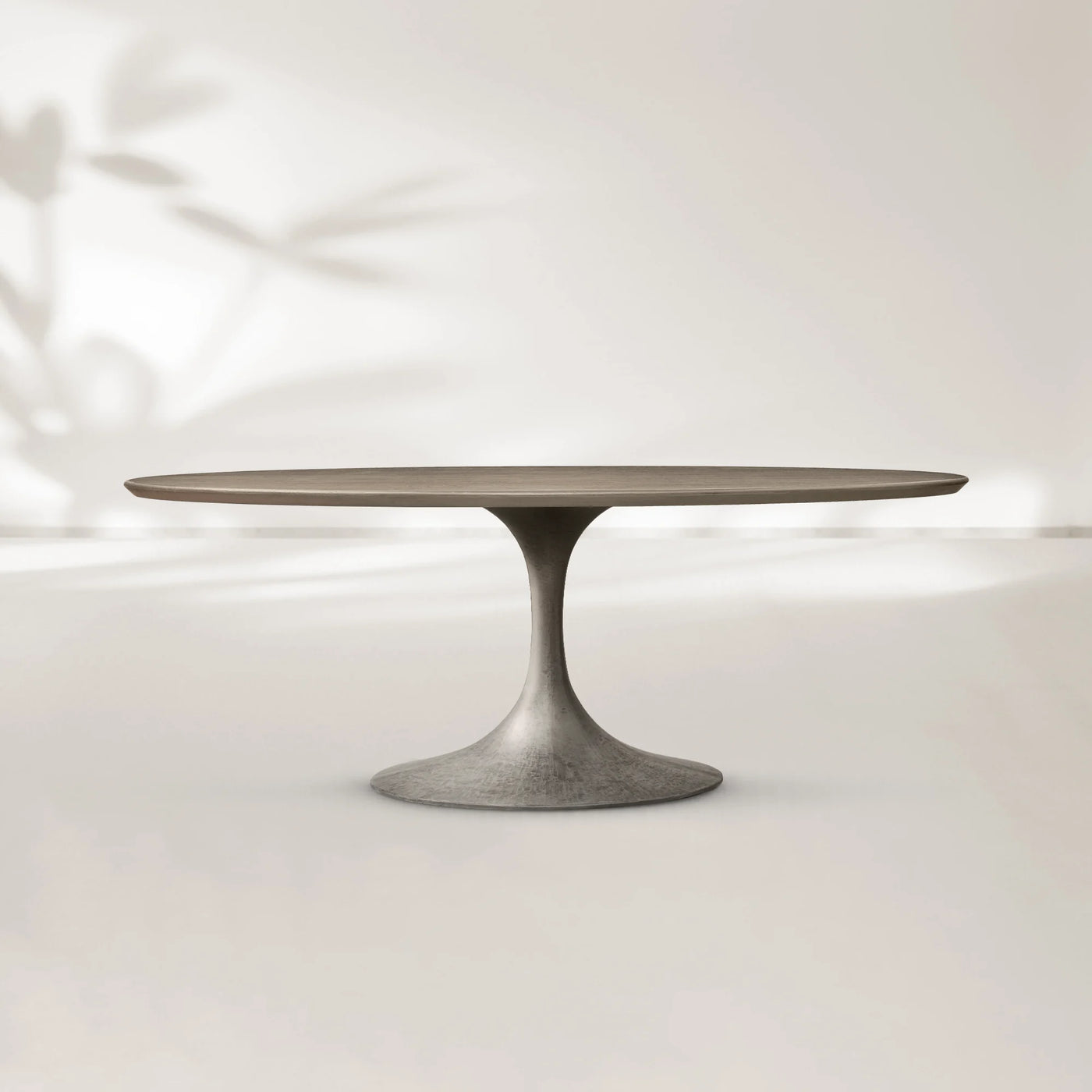 Ash Grey Oak / Antique Tin / 78" Oval