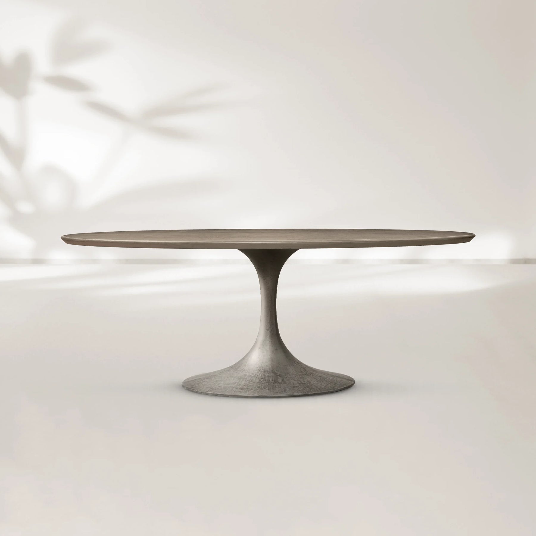 Ash Grey Oak / Antique Tin / 78" Oval