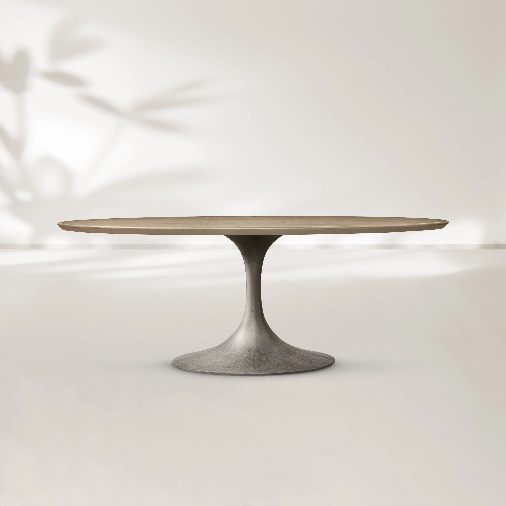 AVRA Oval Wood Dining Table with Oval Base