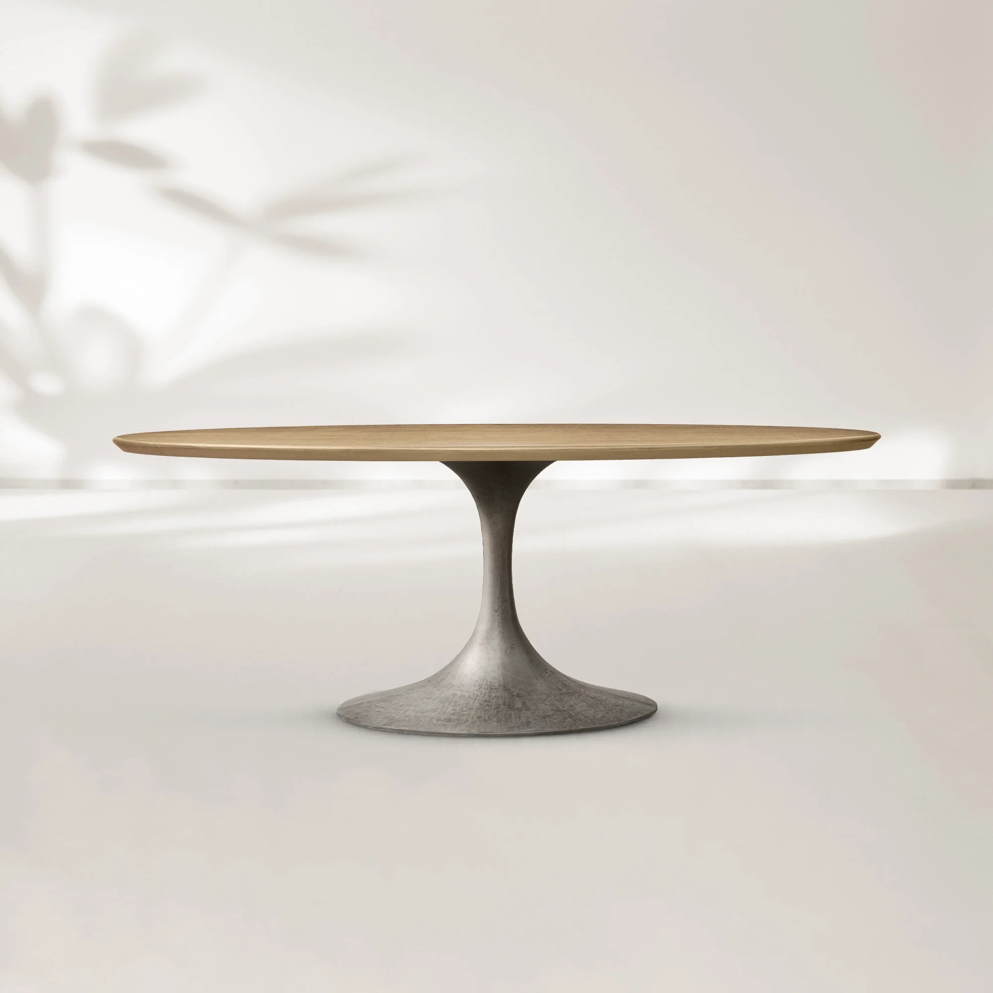 AVRA Oval Wood Dining Table with Oval Base