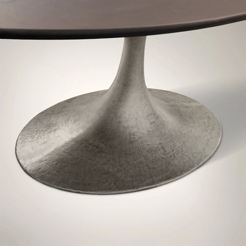 AVRA Oval Wood Dining Table with Oval Base