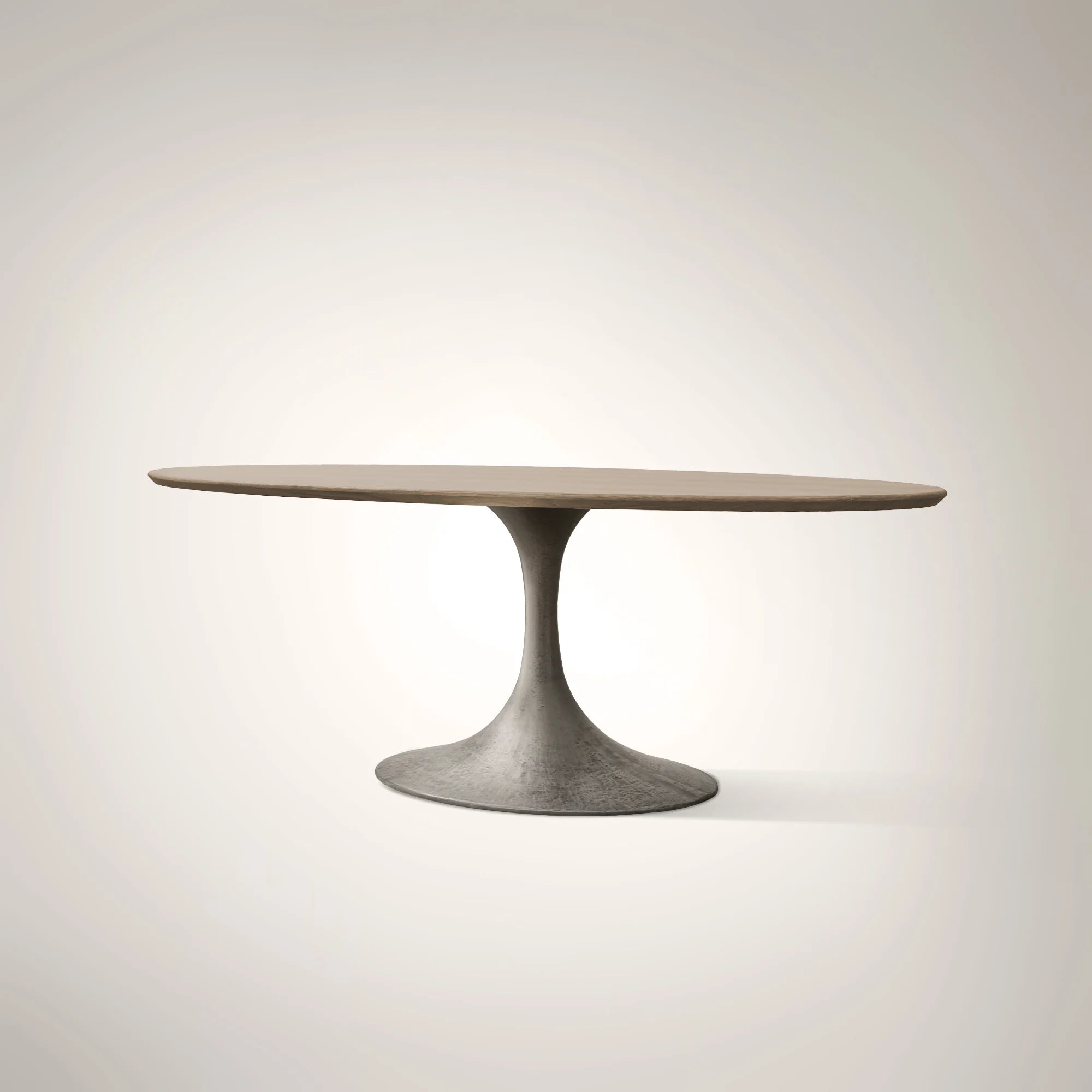 AVRA Oval Wood Dining Table with Oval Base