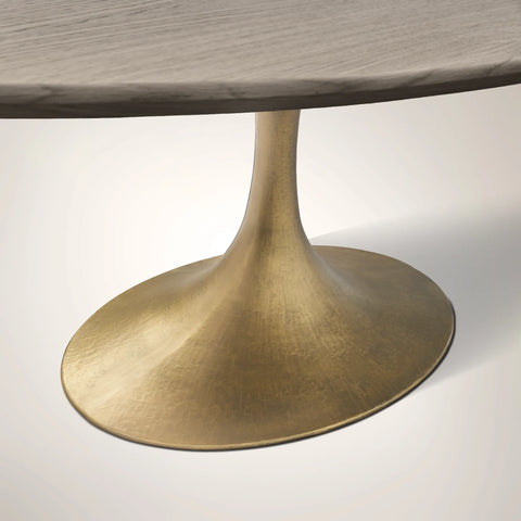 Aero Oval Wood Dining Table with Oval Base