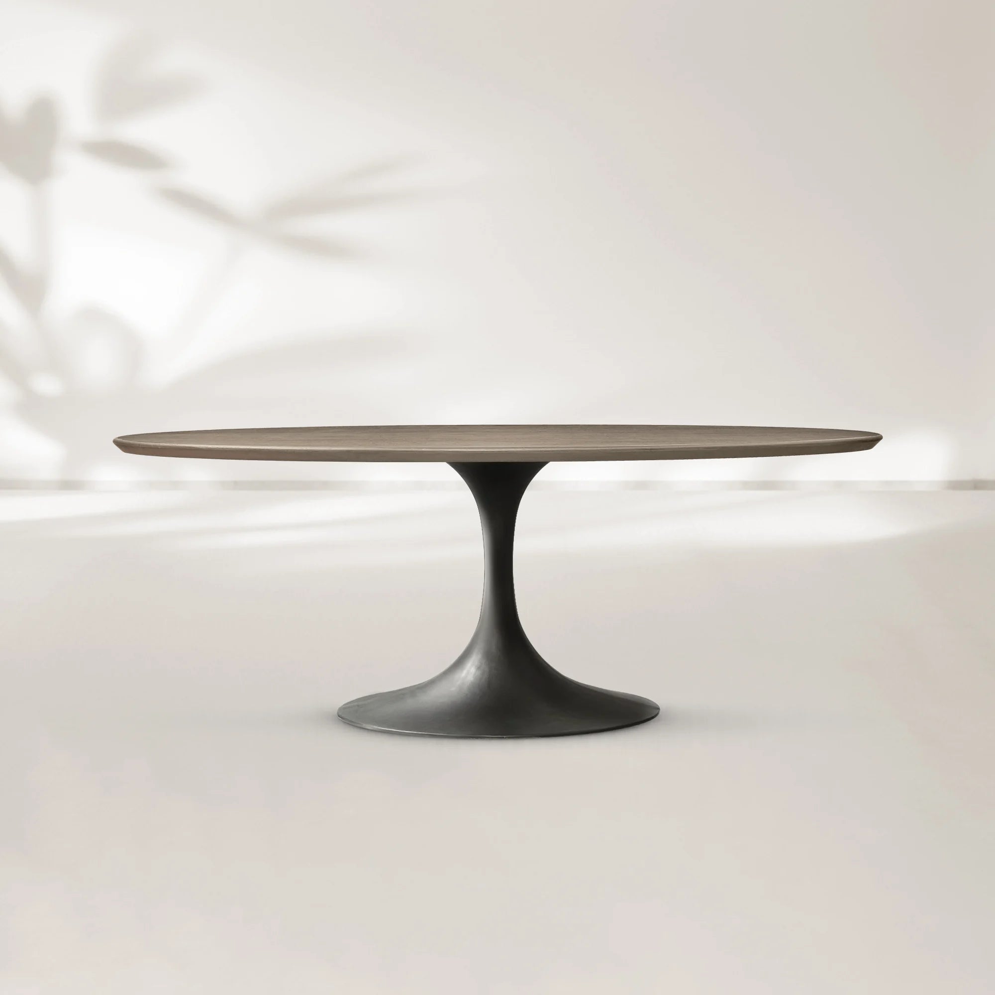 AVRA Oval Wood Dining Table with Oval Base