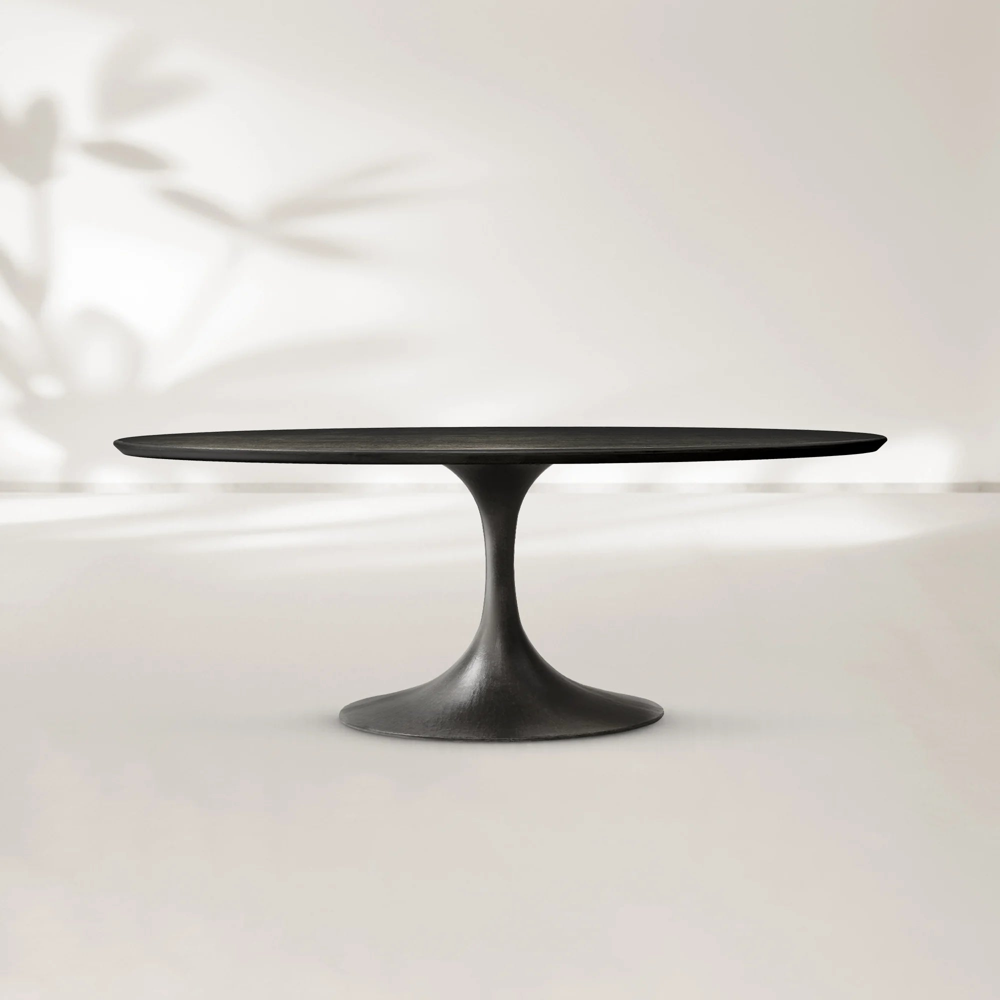 AVRA Oval Wood Dining Table with Oval Base