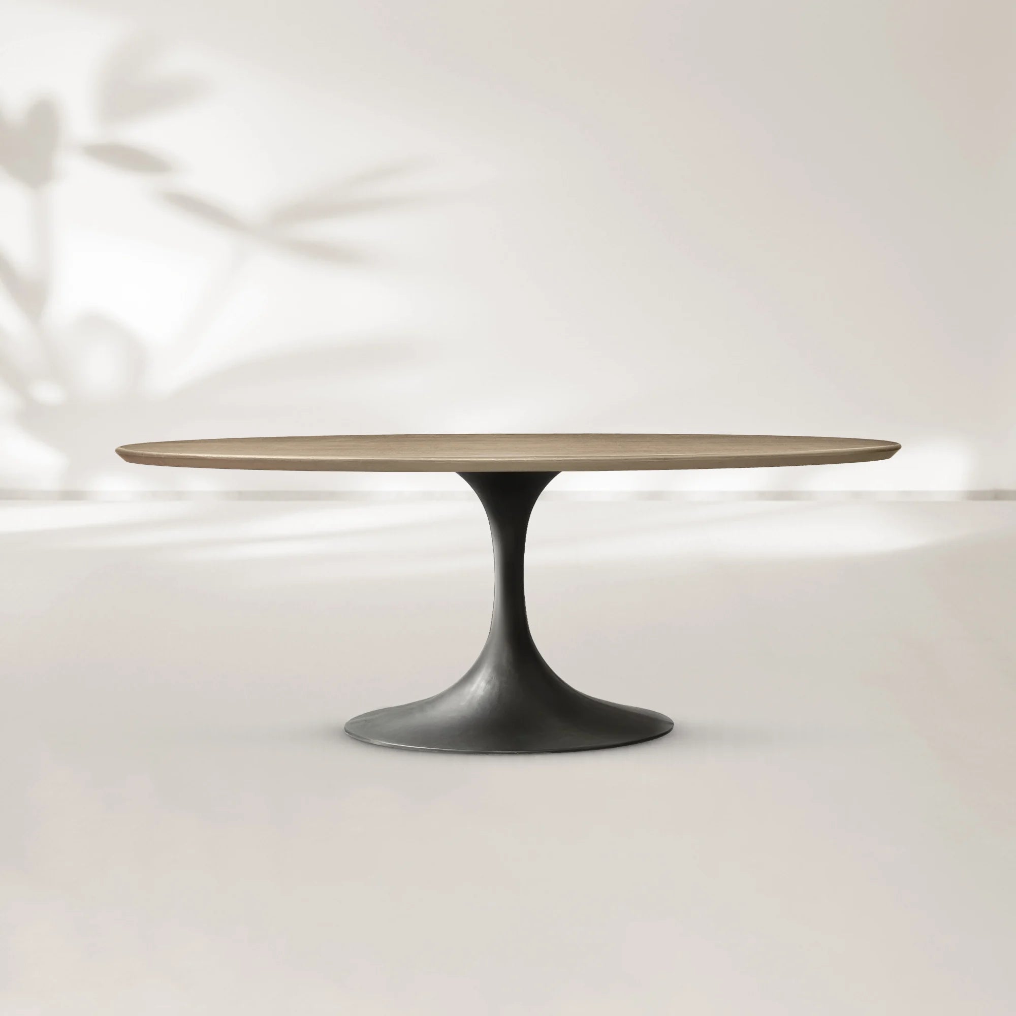 AVRA Oval Wood Dining Table with Oval Base