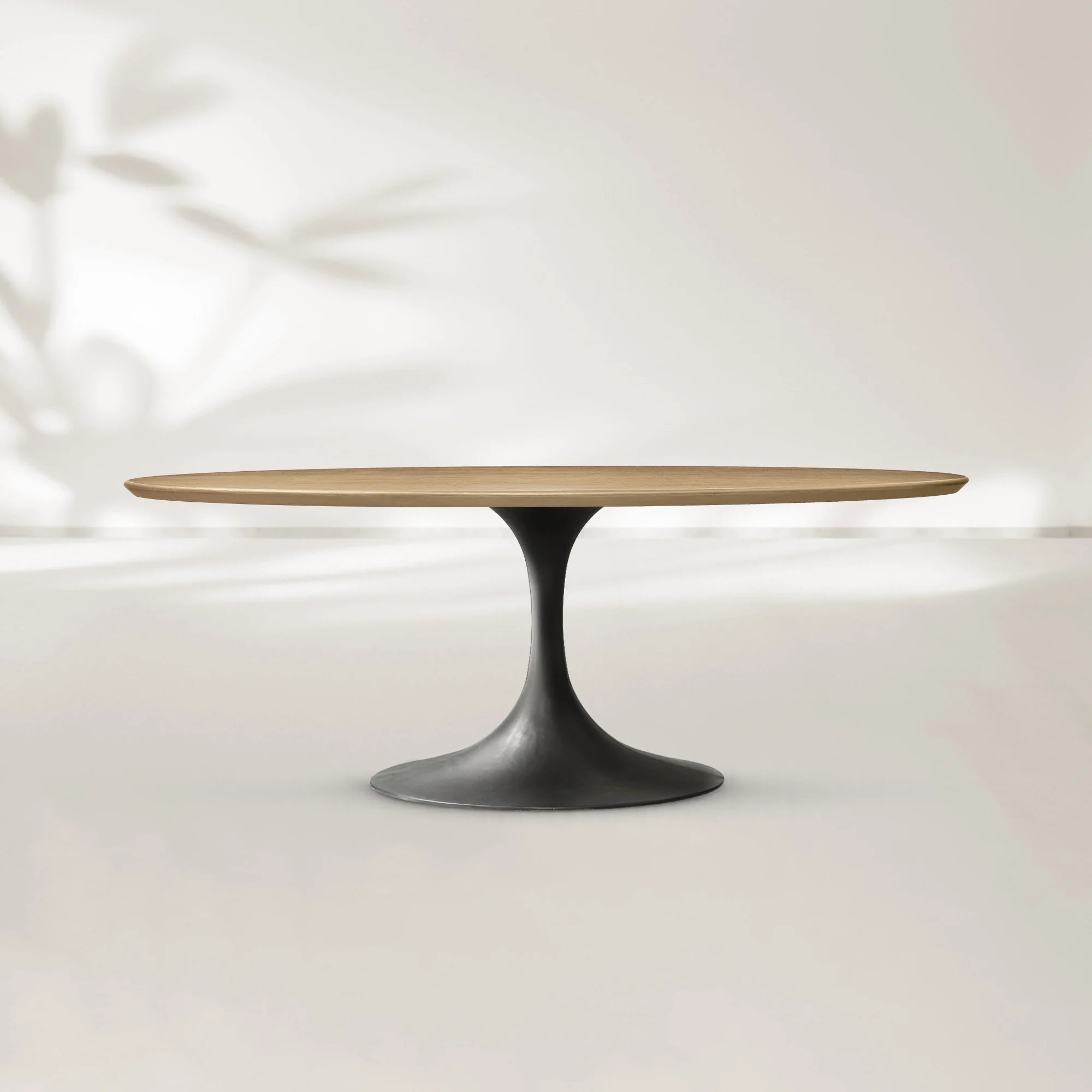 AVRA Oval Wood Dining Table with Oval Base